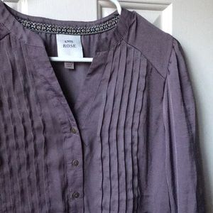 Knox Rose, Silky Long-Sleeve Blouse